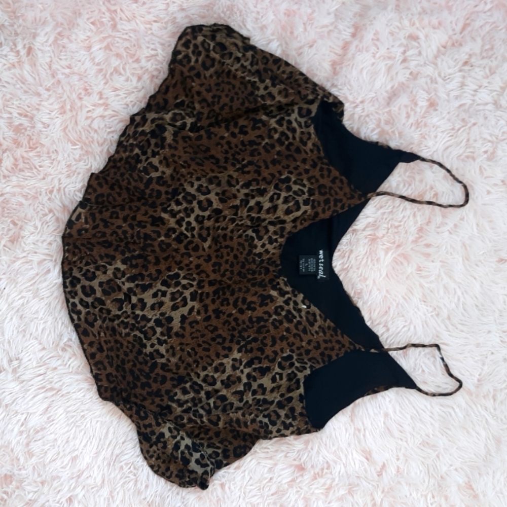 💥Y2k Wet Seal Leopard print cropped tank top! FINAL PRICE! - Picture 1 of 4